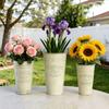 Galvanized Flower Bucket Rustics Tin Metal Vases for Flower Farmhouse Decorative Flower Bucket Vases Tin Flower Holders