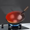 Non-Stick Wok Pan Traditional Cooking with Wooden Handle Kettle Pots Universal Gas Cookware