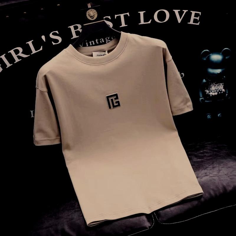 2025 Summer New Arrival high quality Round Neck T-Shirt Ins Brand Fashion Trendy Men's Half Sleeve T-Shirt Women Clothes Top Tee