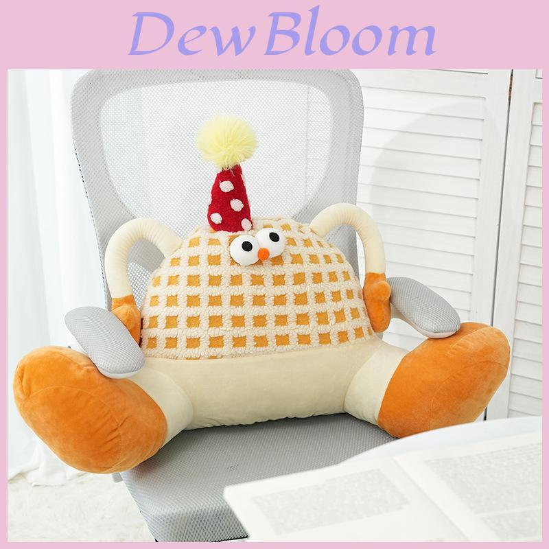 Cartoon Monster Plush Cushion With Soft Sherpa Cover For Lounge And Bed Decor