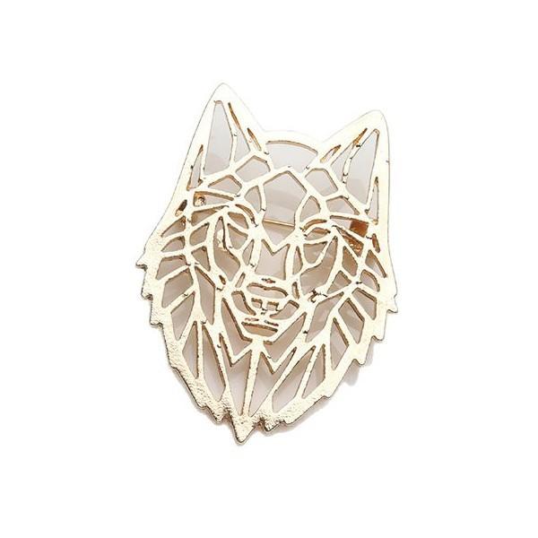 Брошь в виде головы волка, Полая цветочная брошь на грудь с животной тематикой