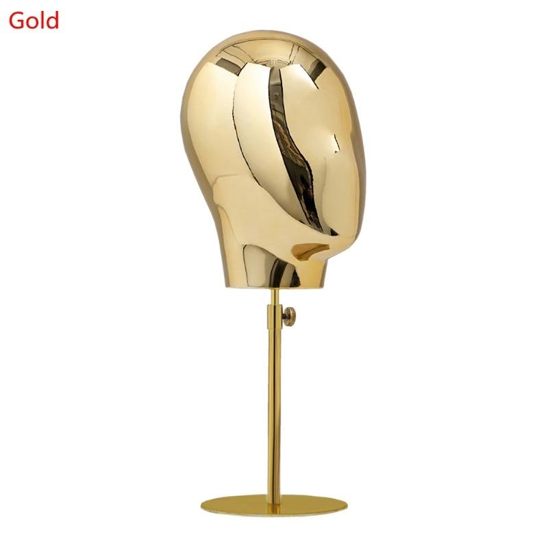 Height 45-58cm Wig Holder Mannequin Head Model Versatile Tabletop Stable Metal Base for Business Personal Use Hairpieces Caps