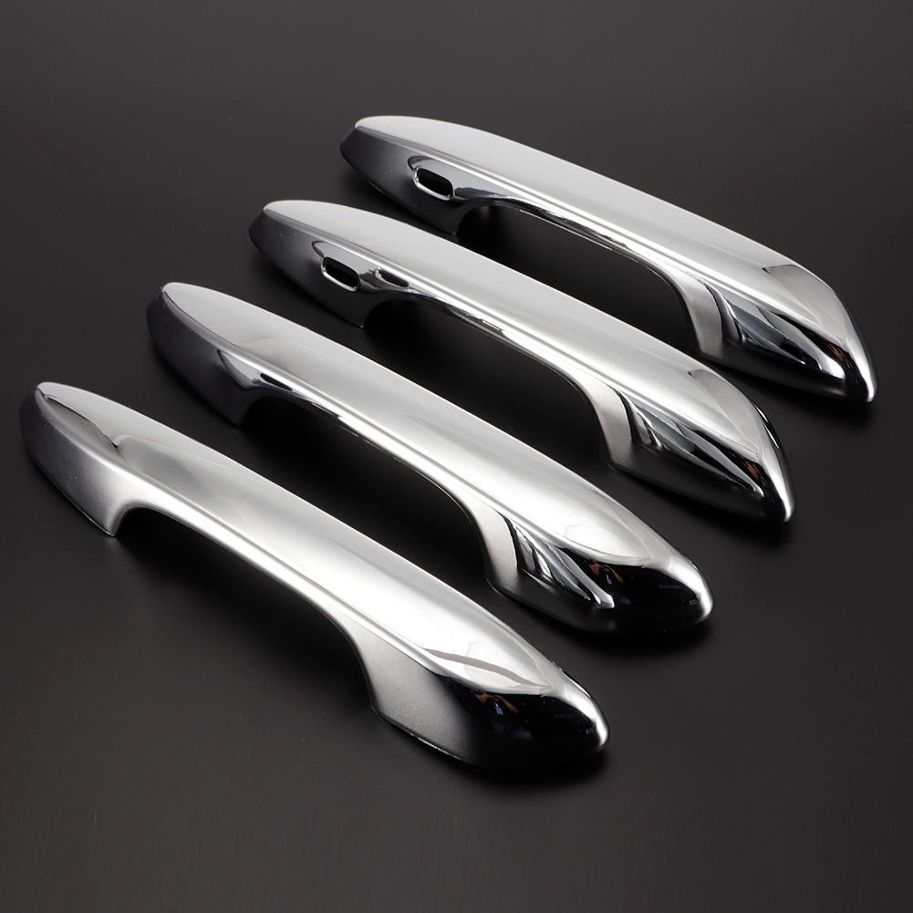 4pcs/set Car Exterior Door Handle Cover Trim for ES200 18-19 (Carbon Black)