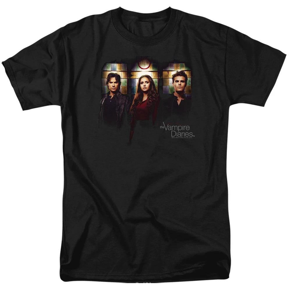 The Vampire Diaries - Stained Windows - Adult Unisex T-Shirt - Black M