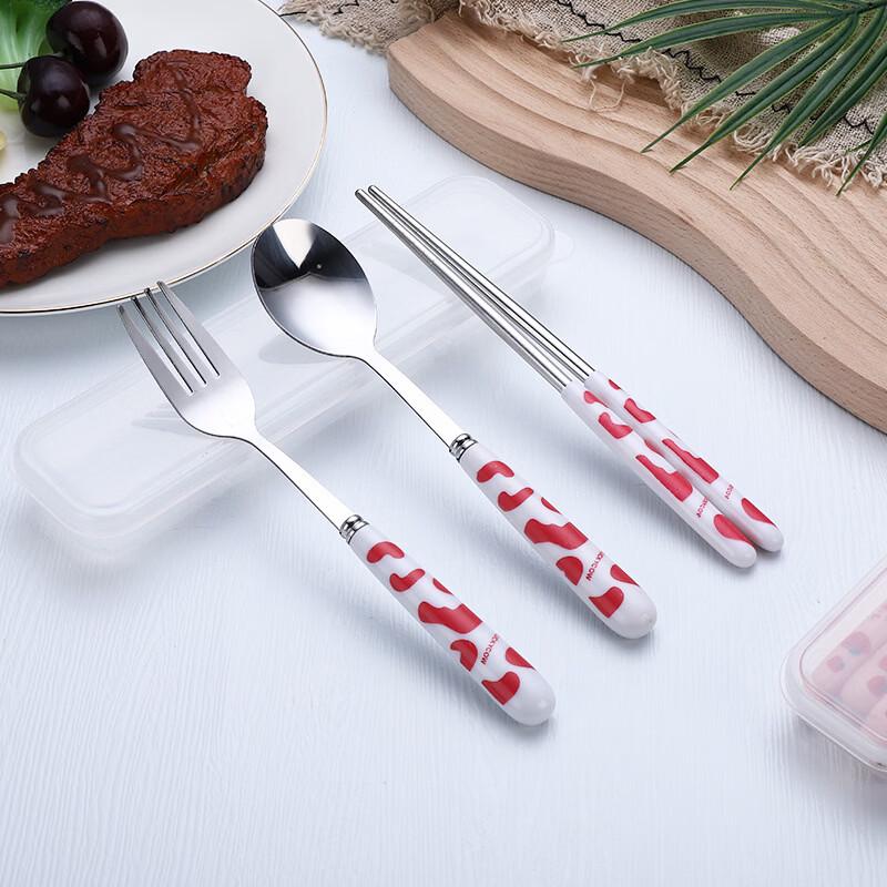 Ruhan 3-Piece Portable Stainless Steel Cutlery Set