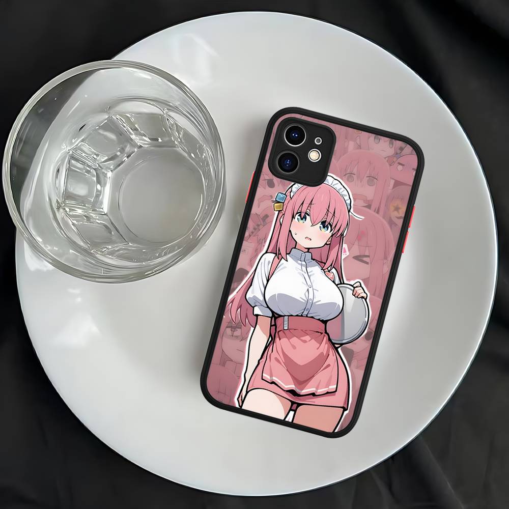 Anime Bocchi The Rock Matte Translucent Phone Case For Iphone 16 ProMax 15 14 13 12 11 X XS PRO Plus