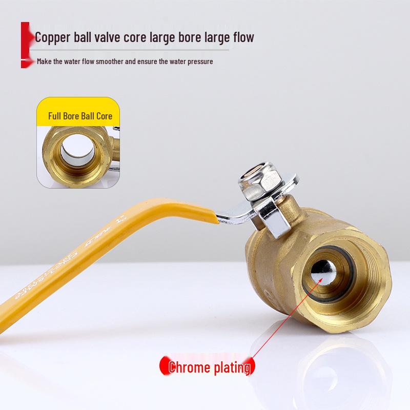 Verdicktes Vollkupfer-Kugelhahn für Gas, Hauptschalter, 1/2", 3/4", 1" Rohrleitungsarmaturen