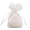 10x14CM White Lace Jewelry Storage Bag with Round Bottom and Drawstring
