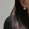 925 Sterling Silver Earrings For Women Trendy Simple Round Lace Earring Jewelry Prevent Allergy Party Christmas Accessories