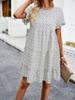 New Women's Casual Print Dress Spring and Summer Temperament Ranch Style Female Dress