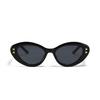 Round Glasses 23087 Triangular Rivets Oval Sunglasses Men'S Cat Eye Retro Sunglasses Women