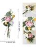 Silk Roses Artificial Bouquets Flower Arrangements Eucalyptus Leaves Wedding Bouquets Table Centerpieces Faux Greenery Stems for Vases Home Decoration