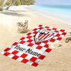 Name Custom Athletic Club Print Beach Towel, Large Soft Quick Dry Towel for Beach Camping Swimming