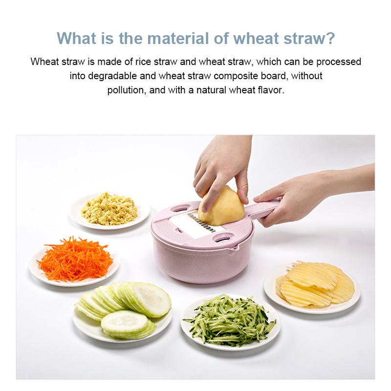 Round Vegetable Cutter With Egg Divider Colander Vegetable Fruit Hand-held Food-grade Multifunction For Kitchen Supplies
