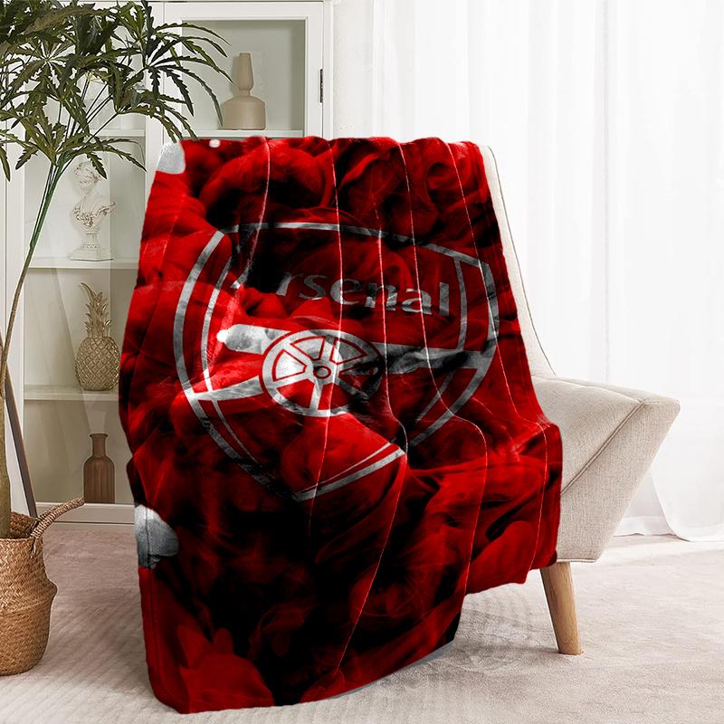 Coperta Stampata Arsenal F.C. - Morbida e Confortevole, per Camera da Letto, Viaggio, Divano, Decorazione Casa - Regalo di Compleanno Natale per Amico