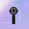 3pcs Portable Handheld Mini Fans with 3 Speed 180° Adjustable USB C Rechargeable for Travel Stylish Indoor Outdoor Eyelash Fan