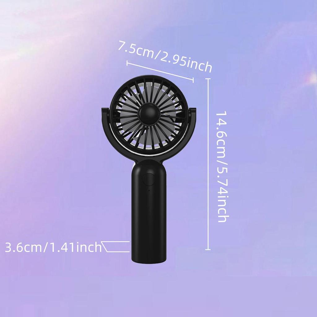 3pcs Portable Handheld Mini Fans with 3 Speed 180° Adjustable USB C Rechargeable for Travel Stylish Indoor Outdoor Eyelash Fan
