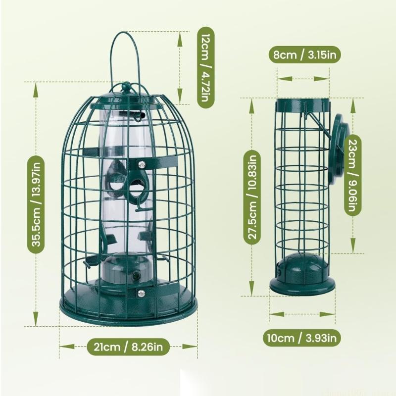 QX2E Weather Resistant Iron Wild Bird Feeding Station Prevents Wildlife From Accessing