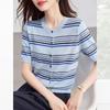 Srcr Women's Striped Short-Sleeve Knit Cardigan