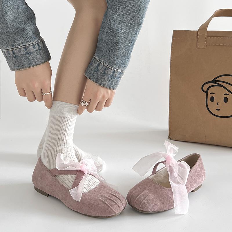 French Retro Square Head Shallow Mouth Flat-soled Single Shoes Women's 2025 New Summer Skirt Versatile Soft-soled Mary Jane Shoes