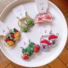 Korean Christmas-Themed Children's Hair Accessories: Tassel Clips, Rubber Bands, Colorful Transparent Ties, and Rings.