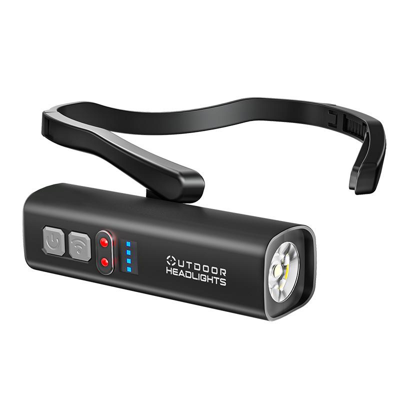 D5 Ear Clip Headlamp Bright LED Headlight Rechargeable Head Flashlight Torch for Fishing Hiking Running Cycling Lights Outdoor