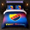 Djurgårdens IF Custom Name Text Bedding Set 1 Duvet Cover+2 Pillowcases Soccer Logo Personalized Gift For Special Occasion Bedroom Decor