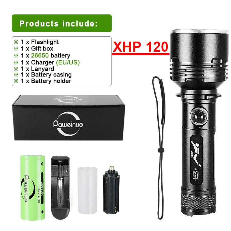 

Профессиональный фонарь для дайвинга XHP120 с желтым светом IPX8 подводный фонарь водонепроницаемый перезаряжаемый фонарь для дайвинга Kit A чёрный