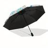 Disney Alice, Wonderland Automatic Open/Close Umbrella - Cute Umbrella with Cute Design, Portable 3-Fold Compact Umbrella for Men & Women, V