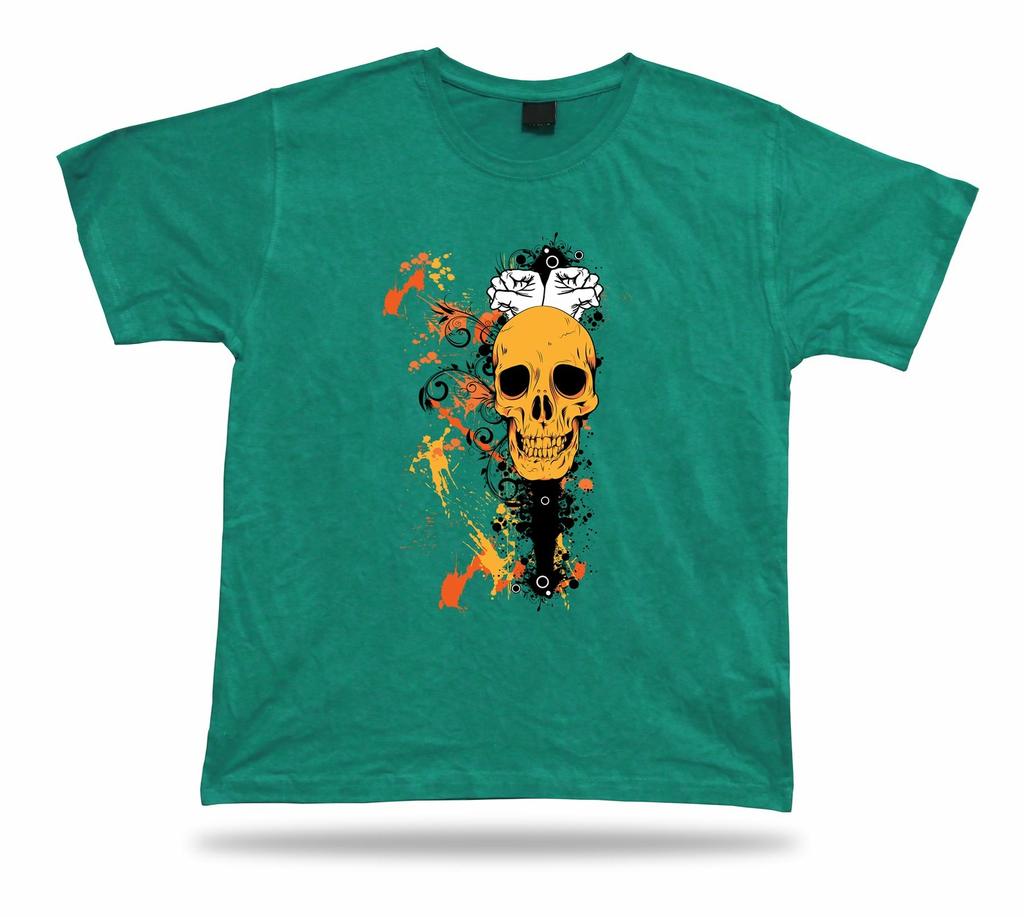 Splashes Skull Floral tee vector stylish tshirt design special birthday apparel