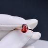 925 Sterling Silver Red Diamond Index Finger Ring - Elegant Women's Fashion Jewelry