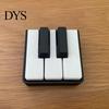 Stress Relief Keychain Mini Piano Keychain, Key Clicker, Playable Fingertip Toy Small Clicker with Metal Ring, Classic Black White Keys for