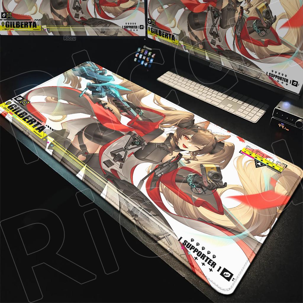 Rutschfeste Gummi-Büro-Laptop-Schreibtischmatten Große Game Arknights Endfield Kawaii-Mädchen Gilberta Mauspads 900x400mm PC-Zubehör