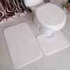 3PCS Home Bathroom Bath Mat Set Toilet Mat Non-slip Bath Mat Bathroom Carpet Shower Carpet Set Toilet Cover Floor Mat