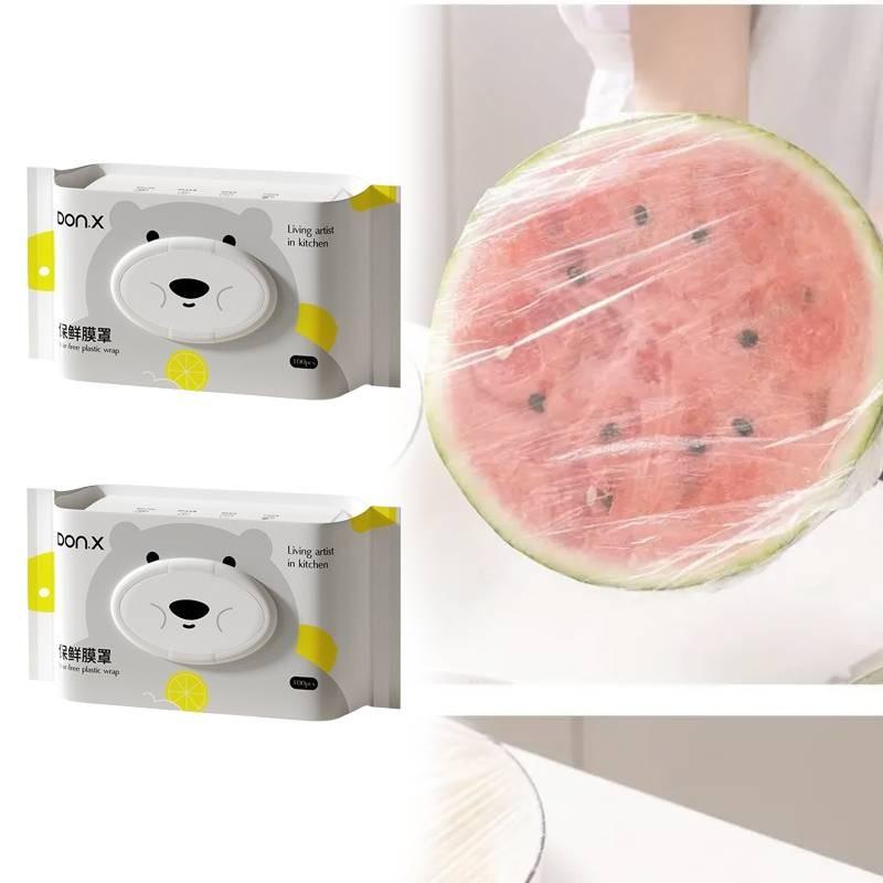 Kitchen Food Grade Plastic Wrap Covers With Elastic Edges For Home Use