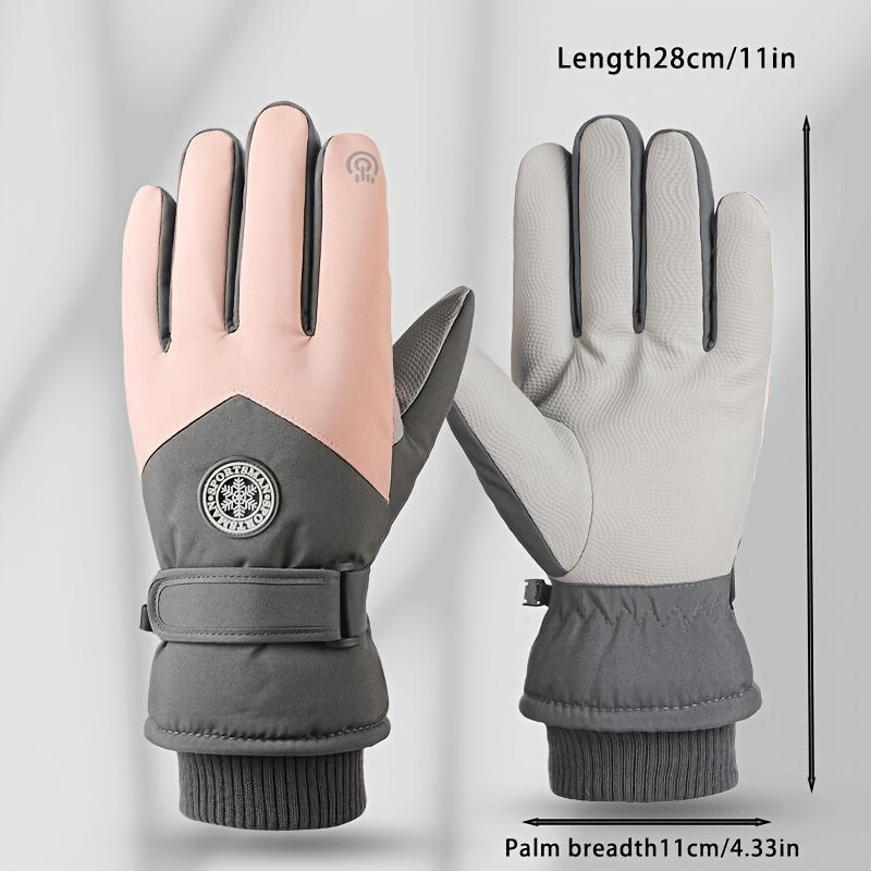 [Warm Ski Gloves] Winter Warm Touchscreen Gloves Thickened Windproof Cold-Resistant Outdoor Sports Cycling Hiking Gloves, High-Quality Couple Gloves