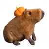 Fluffy Capybara Plush Doll Kawaii Capybara With Hamburger Bread Stuffed Toy Simulation Stuffed Animals Birthday Gift Home Decor