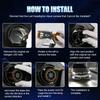 LED Headlight Mini Projector Lens Canbus Len Bulb Motor H4 Hi/Lo Beam 6500K White for Cars & Motorcycles DC12-24V