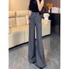 High-End Black Flared Suit Pants for Women, Summer 2026 New Style, Elegant High-Waisted, Slimming, Drapey, Floor-Length Bell-Bottom Pants