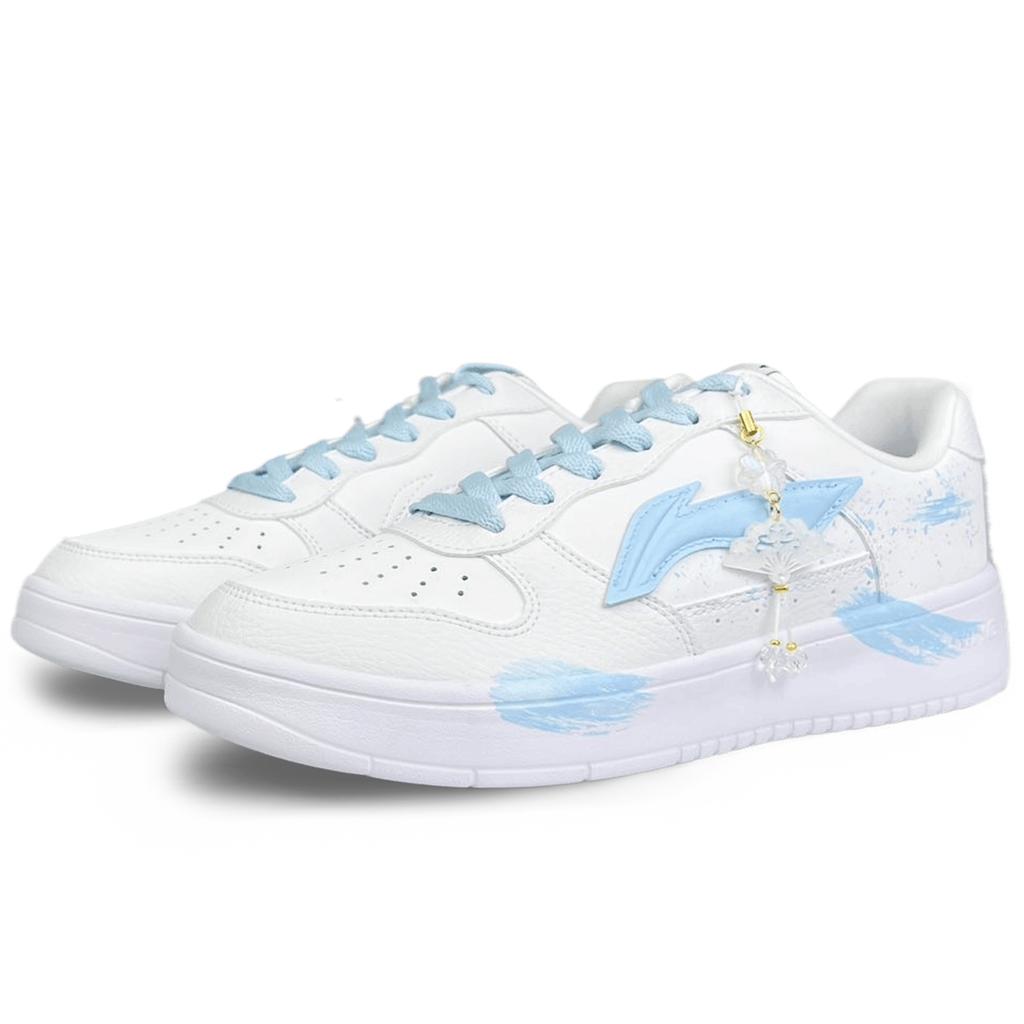 Li Ning Floating Boat Synthetic Leather Slip Resistant, Abrasion Resistant, Breathable Low top Skateboard Shoes Men's AGCS419-1(Team401-)