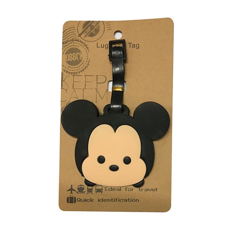 Cute Cartoon Bowknot Silicone Luggage Tag - White Palm Design
