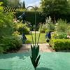 Garden Chimes Outdoor Flower Yard Stake Bells with Triple Bluebells Handmade Metal Art Soft Tone Wind Rustic Decorative Bell