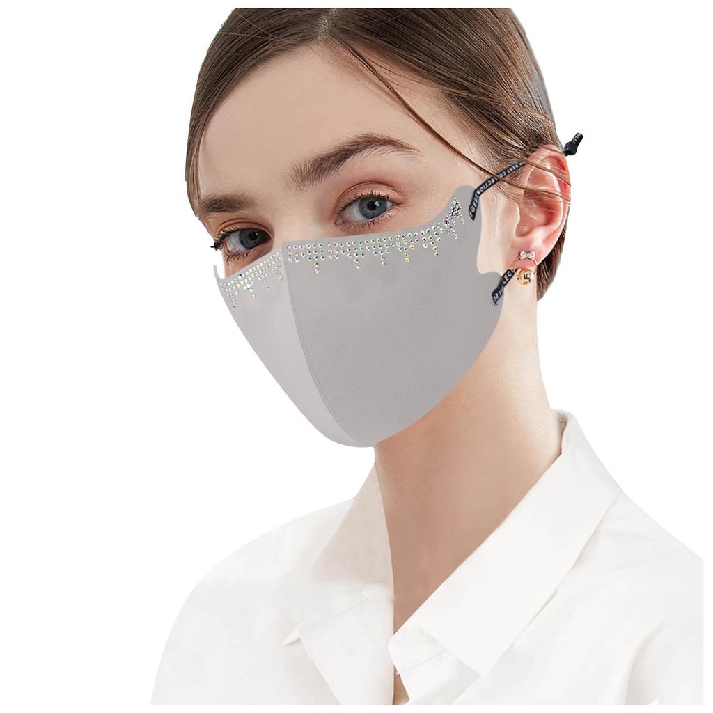 Summer Health Cycling Bright Drill  Silk Mouth Face Mask Respirator Men Women