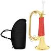 Vintage Style Cavalry Bugle Easy Play Brass Cavalry Bugle School Band Trumpet for Training Ensembles Outdoor Activity