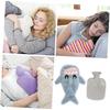 Thickened Refillable Hot Water Bottle with Plush Soft Non Slip Warm Water Bag for Period Cramps Hand Feet Therapy Cozy Home and Office Use Random Colo