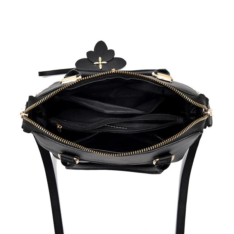Bolsa feminina com detalhes florais, bolsa com zíper da moda para trabalho, bolsa tiracolo casual, bolsa floral para decoração