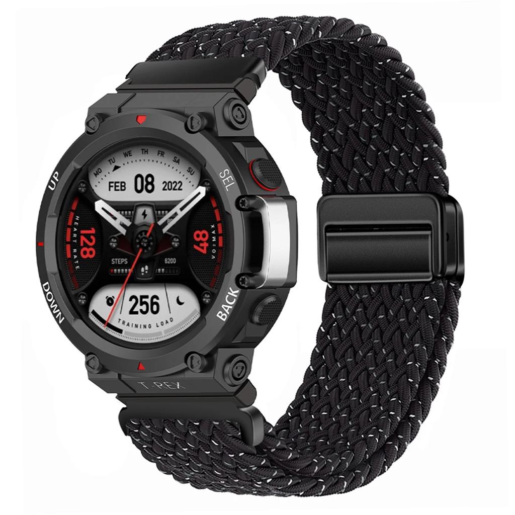 Geflochtenes Solo Loop Armband für Huami Amazfit T-Rex 3 Band Smartwatch Nylon Elastische Armbänder für Huami Amazfit T-Rex 3 Correa Band