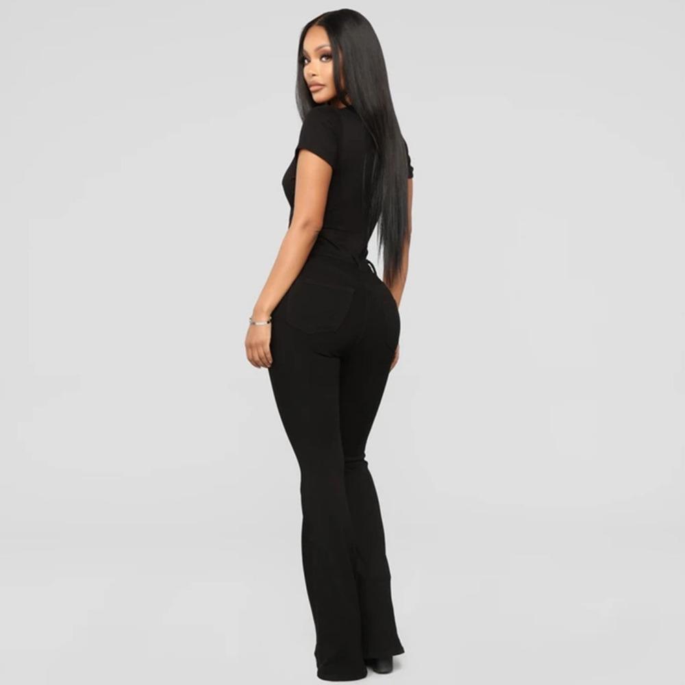 Dżinsy Damskie z Wysokim Stanem Elastyczne Wyszczuplające Spodnie Podkowy