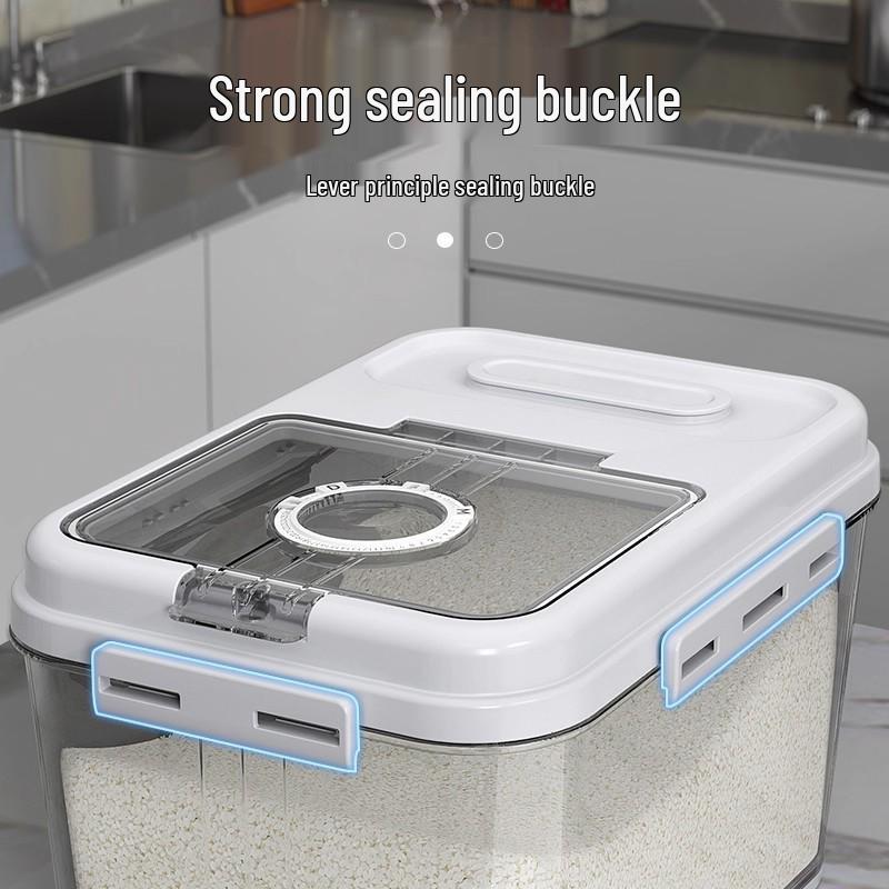 Sealed Grain Storage Bin - Insect and Moisture Proof Rice and Flour Container