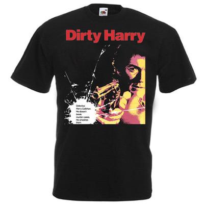 Dirty Harry Movie Poster Black Unisex T-Shirt